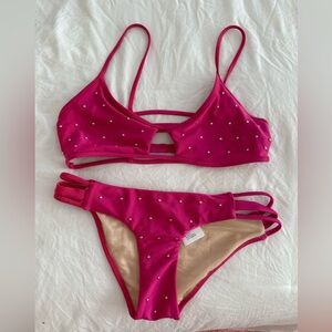 Pink amuse studded bikini